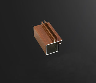 wood grain transfer 6063 aluminium profile for kitchen cabinet